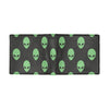 Alien Green Neon Pattern Print Design 01 Men's ID Card Wallet