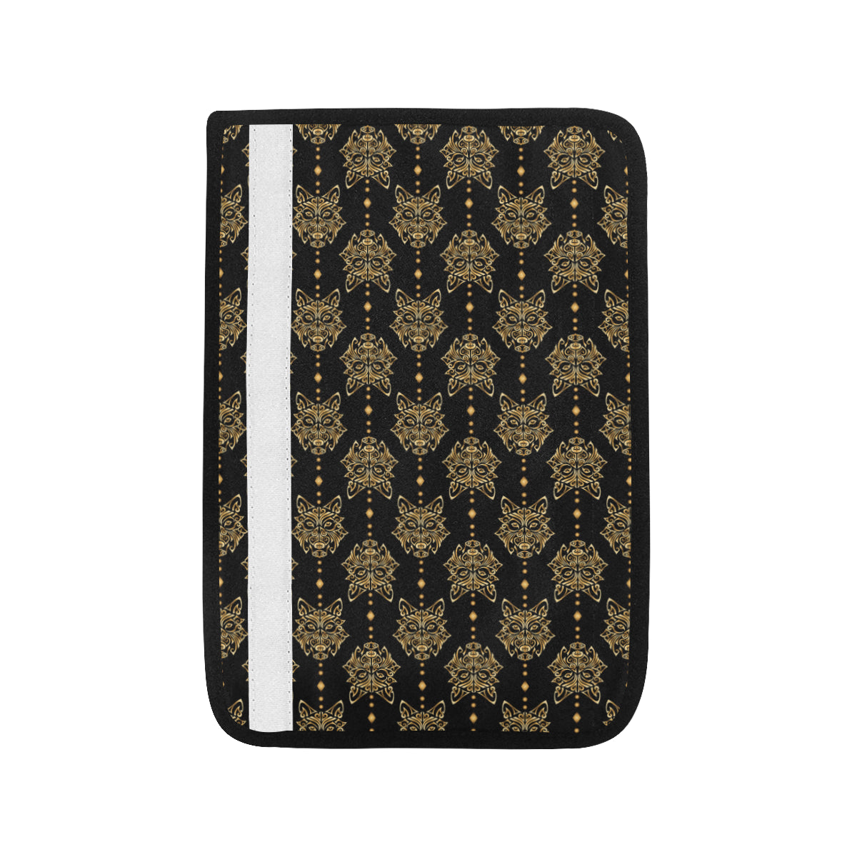Aztec Wolf Pattern Print Design 04 Car Seat Belt Cover