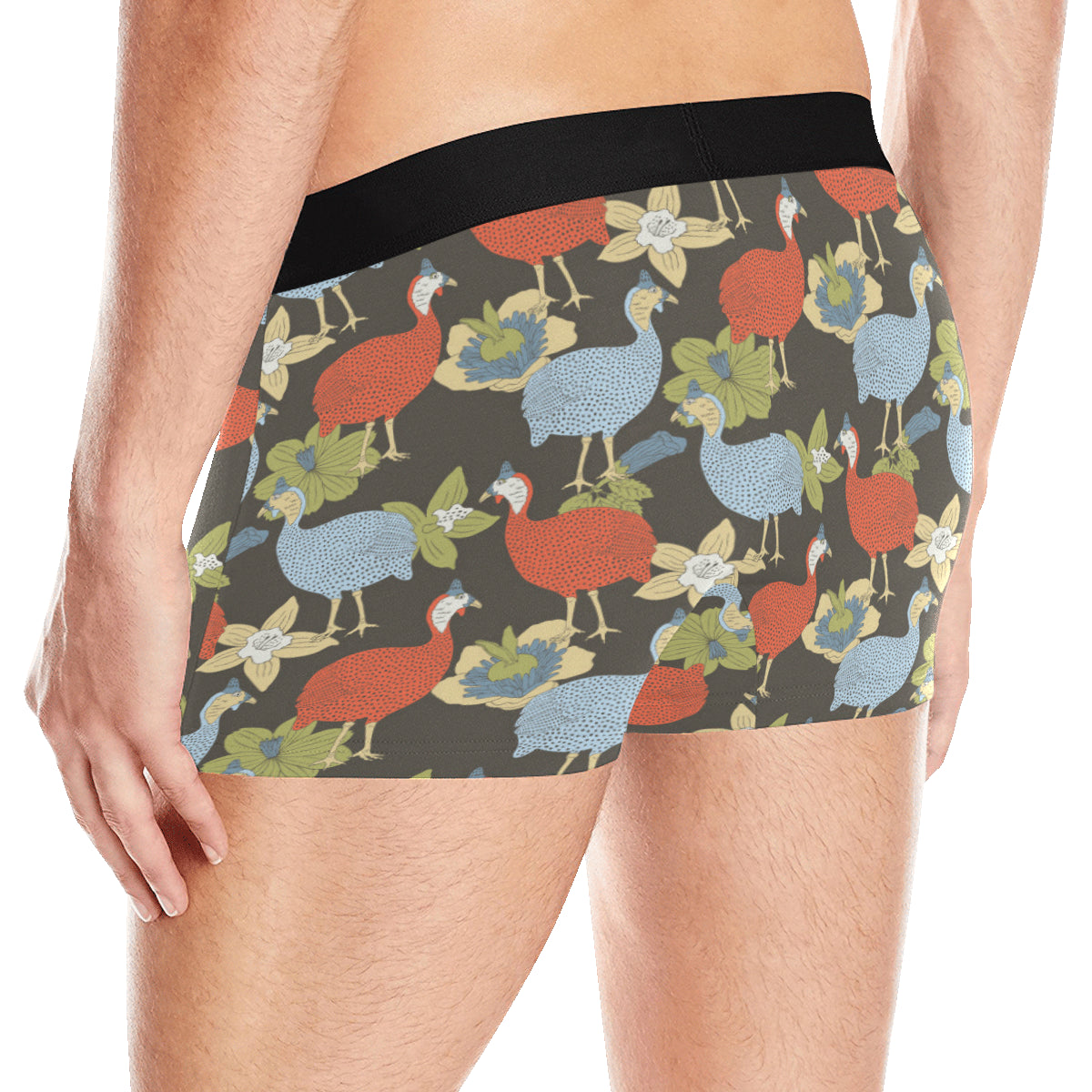 Guinea Fowl Pattern Print Design 02 Men's Boxer Briefs