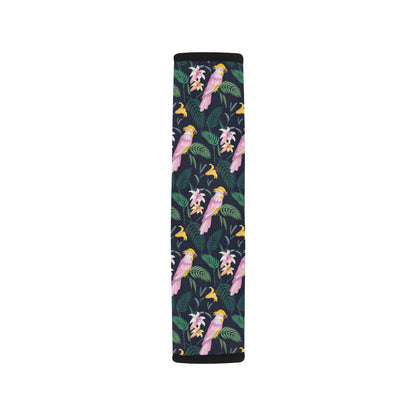 Cockatoo Pattern Print Design 03 Car Seat Belt Cover