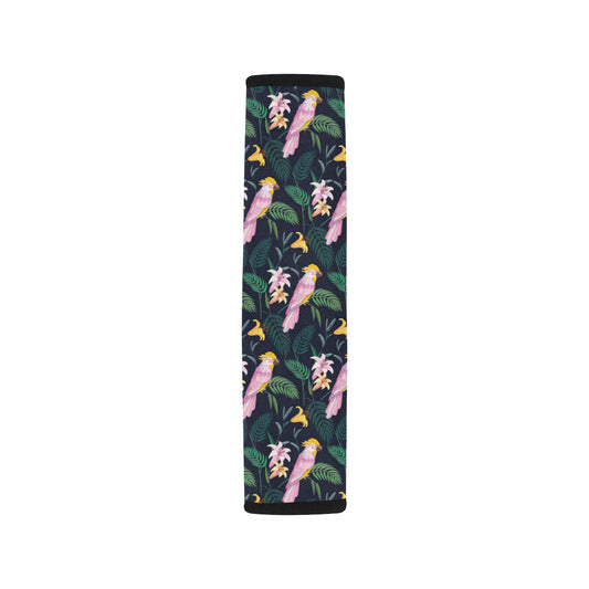 Cockatoo Pattern Print Design 03 Car Seat Belt Cover