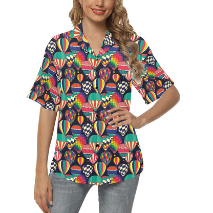 Ballon Pattern Print Design 02 Women's Hawaiian Shirt