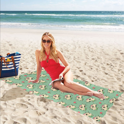 Cattle Print Design LKS402 Beach Towel 32" x 71"