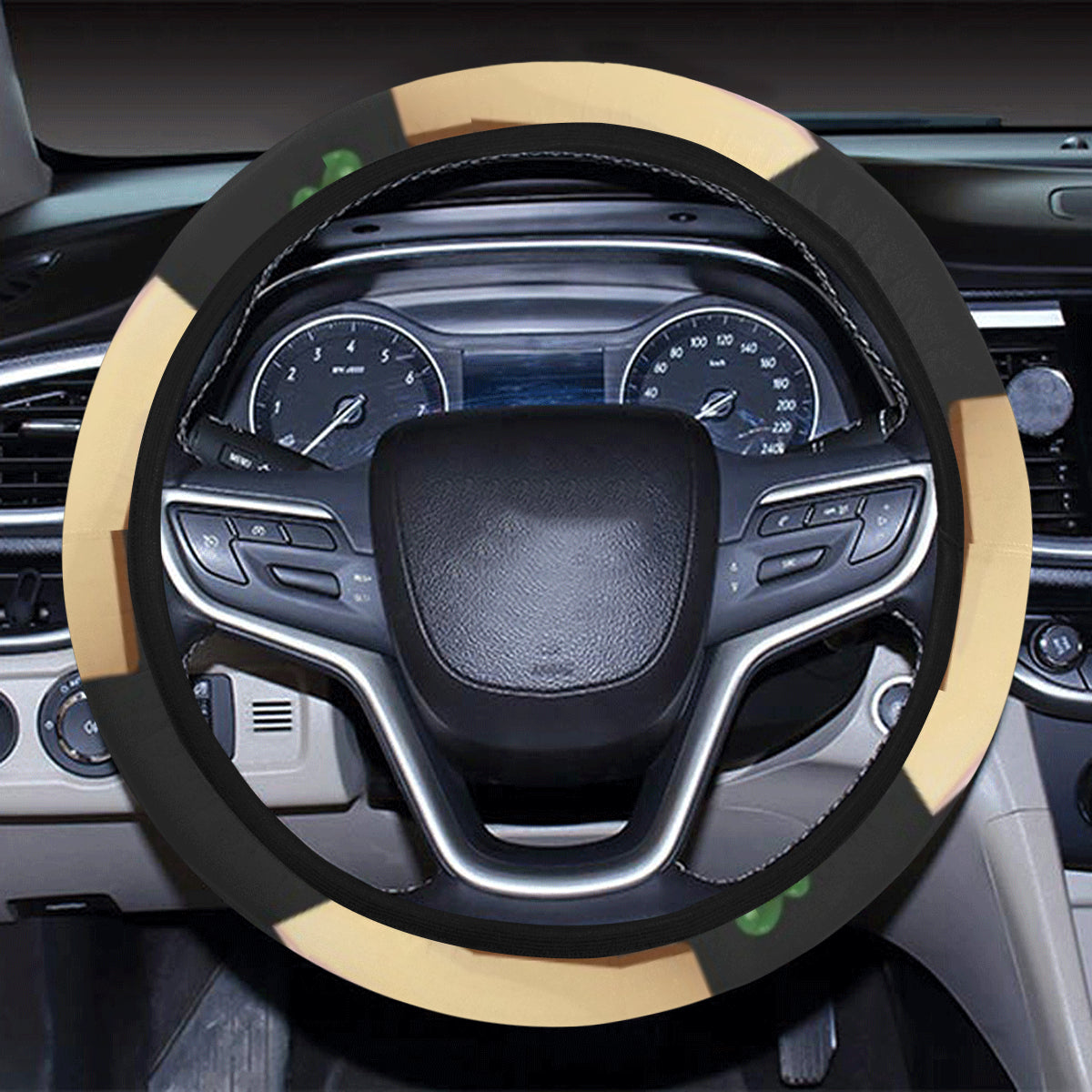 Cheesecake blueberry Pattern Print Design CK01 Steering Wheel Cover with Elastic Edge