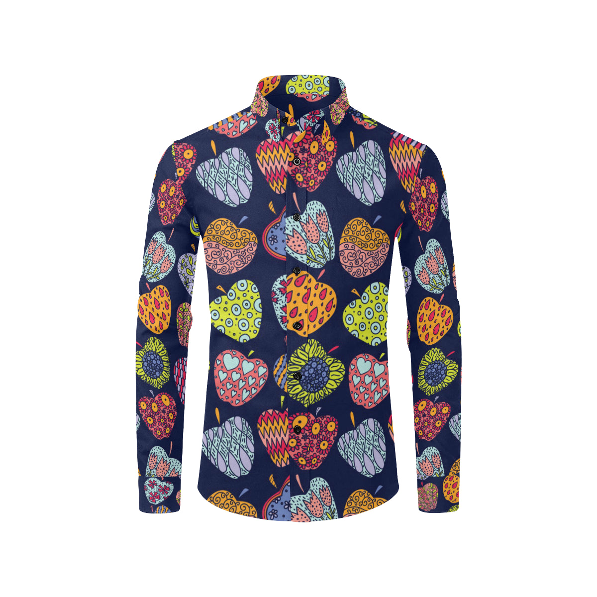 Apple Pattern Print Design AP05 Men's Long Sleeve Shirt