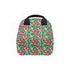 Red Hibiscus Pattern Print Design HB019 Insulated Lunch Bag