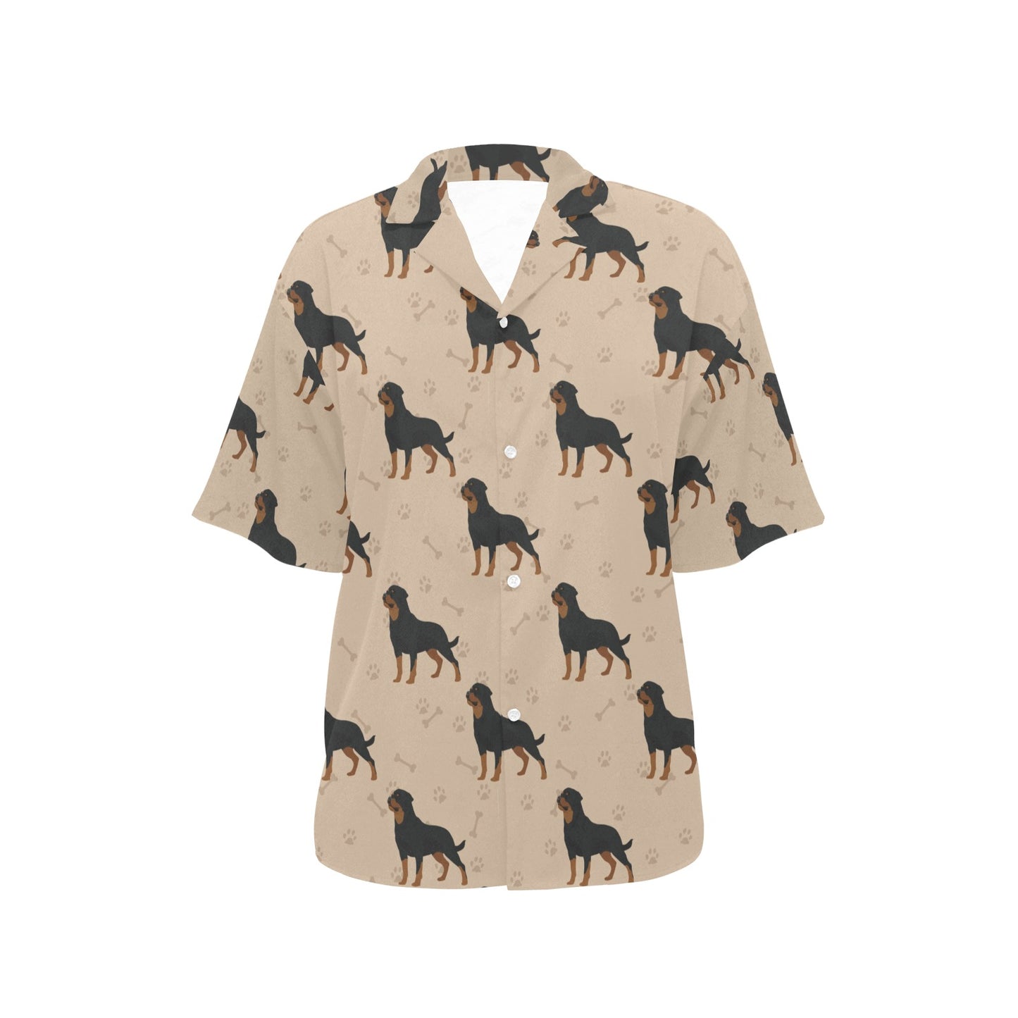 Rottweiler Pattern Print Design A01 Women's Hawaiian Shirt