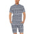 Blue White Tribal Aztec Men's Romper