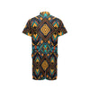 Kente Pattern Print Design 05 Men's Romper