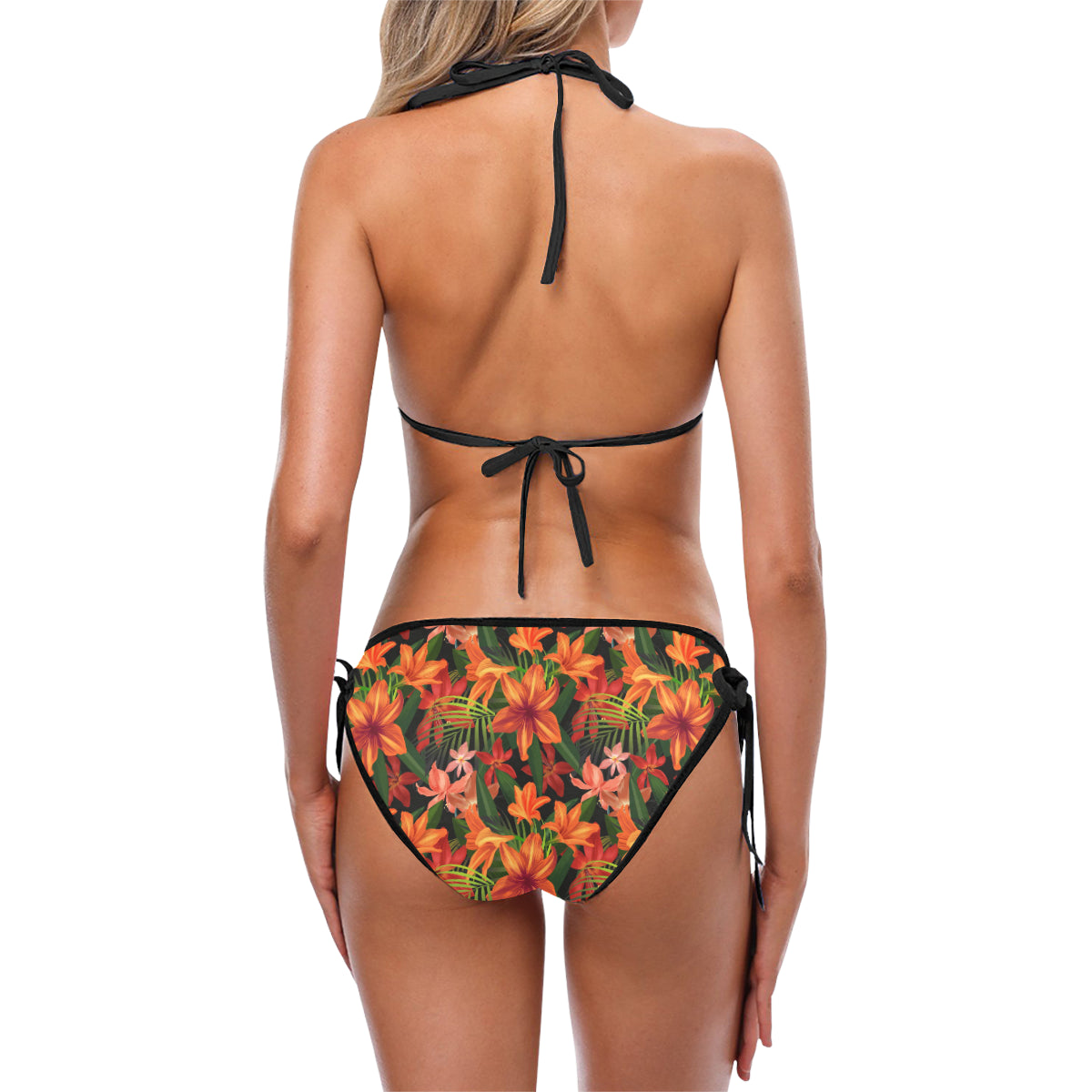 Amaryllis Pattern Print Design AL05 Bikini