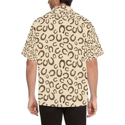 Horseshoe Print Design LKS302 Men's Hawaiian Shirt