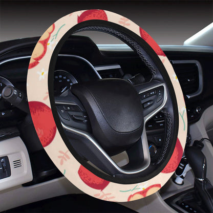 Apple Pattern Print Design AP06 Steering Wheel Cover with Elastic Edge