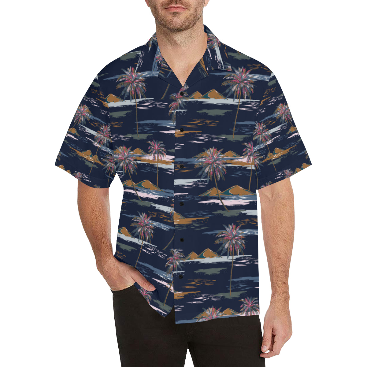 Pacific island Pattern Print Design A06 Men's Hawaiian Shirt