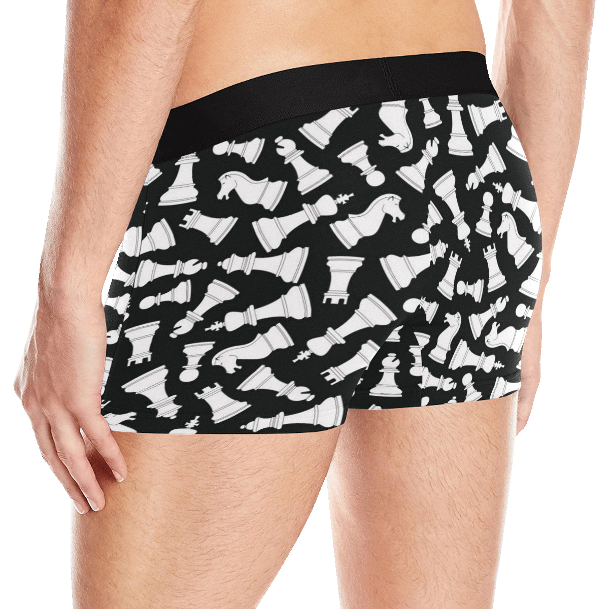 Chess Pattern Print Design 01 Men's Boxer Briefs