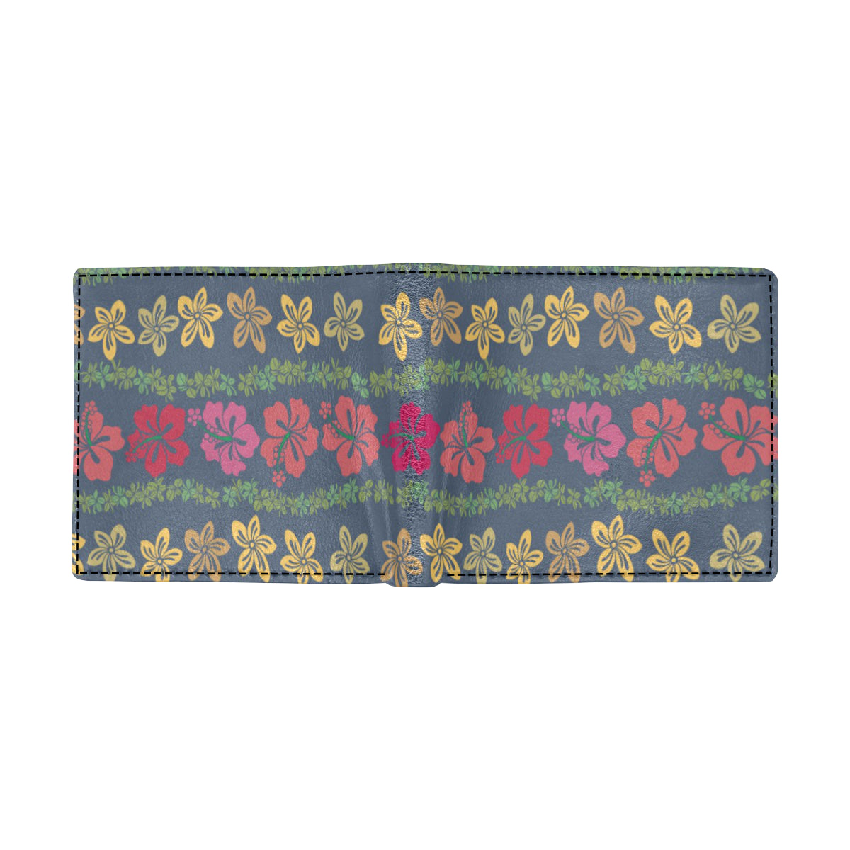 Hawaiian Themed Pattern Print Design H018 Men's ID Card Wallet