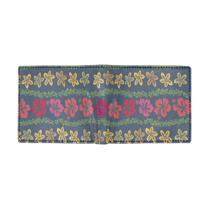 Hawaiian Themed Pattern Print Design H018 Men's ID Card Wallet