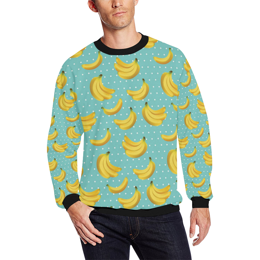 Banana Pattern Print Design BA02 Men Long Sleeve Sweatshirt