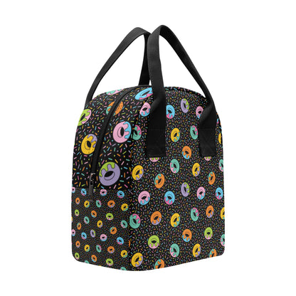Donut Pattern Print Design DN012 Insulated Lunch Bag