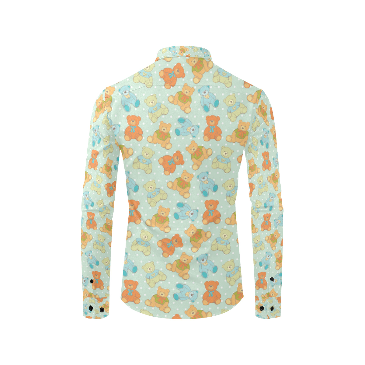 Bear Pattern Print Design 02 Men's Long Sleeve Shirt