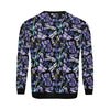 Lavender Dragonfly Pattern Print Design LV03 Men Long Sleeve Sweatshirt