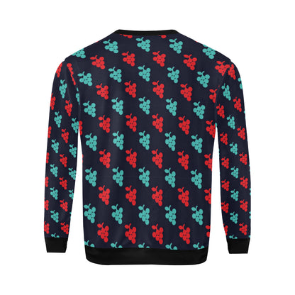 Grape Pattern Print Design GP07 Men Long Sleeve Sweatshirt