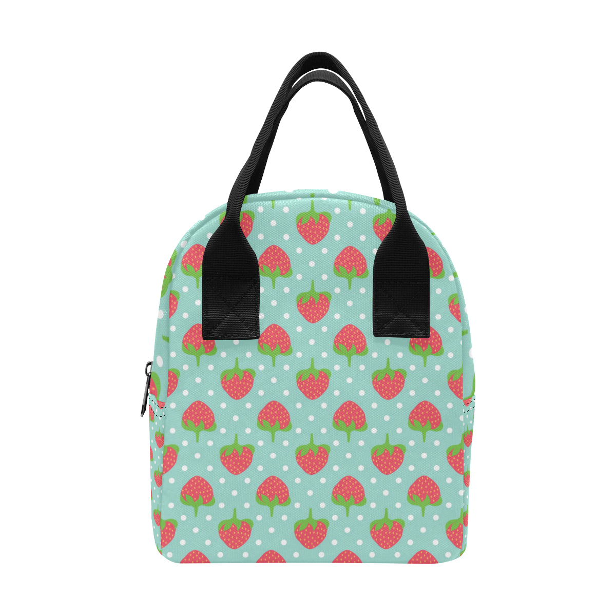 Strawberry Pattern Print Design SB06 Insulated Lunch Bag