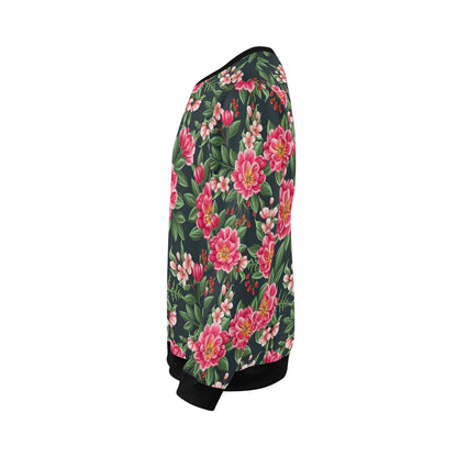 Summer Floral Pattern Print Design SF06 Men Long Sleeve Sweatshirt