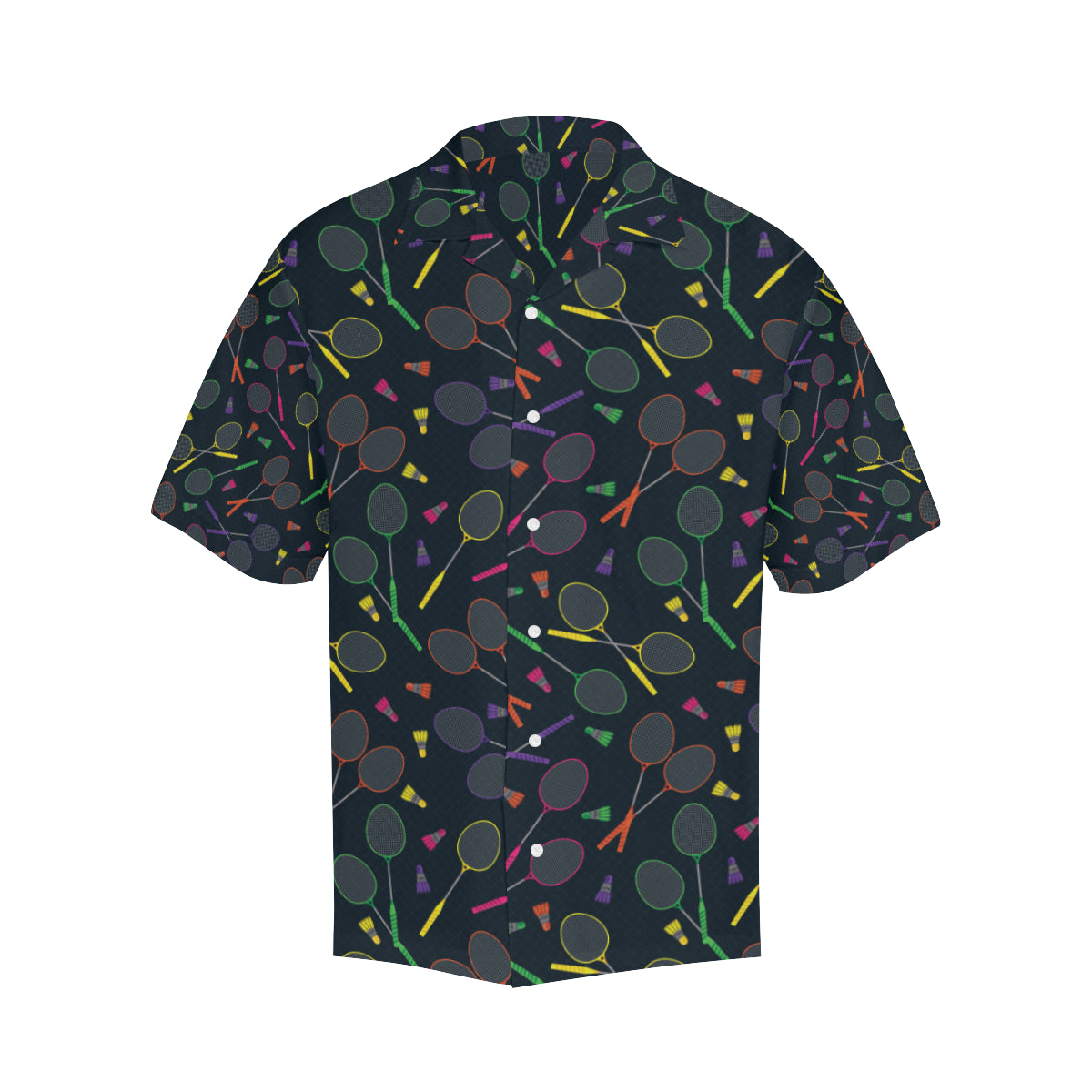 Badminton Pattern Print Design 04 Men's Hawaiian Shirt
