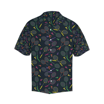 Badminton Pattern Print Design 04 Men's Hawaiian Shirt