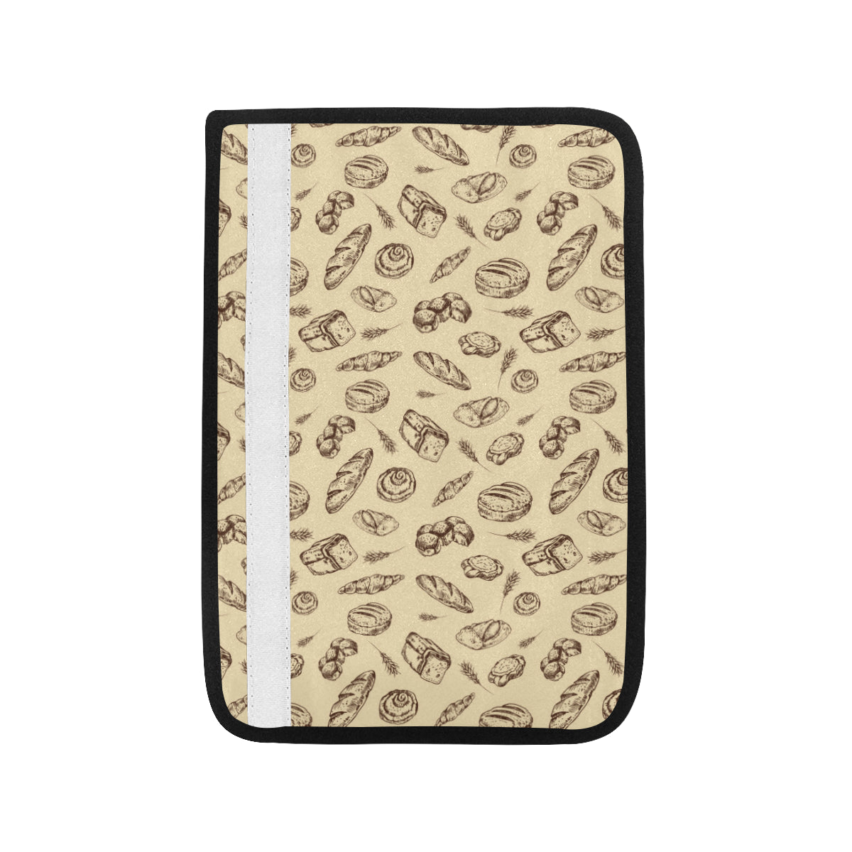 Bread Pattern Print Design 04 Car Seat Belt Cover