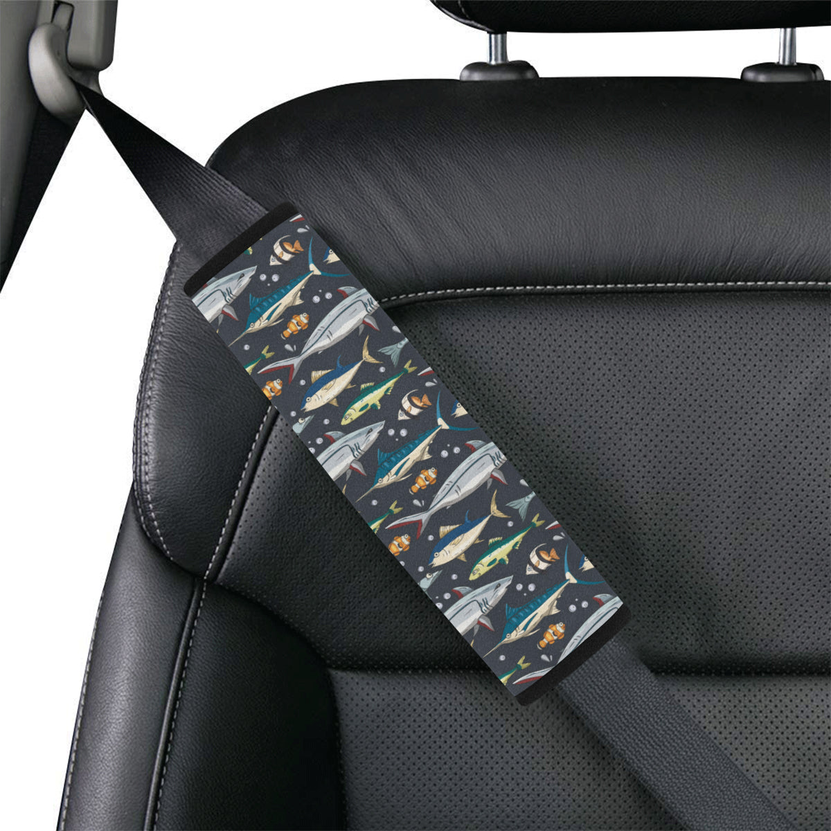 Swordfish Pattern Print Design 04 Car Seat Belt Cover