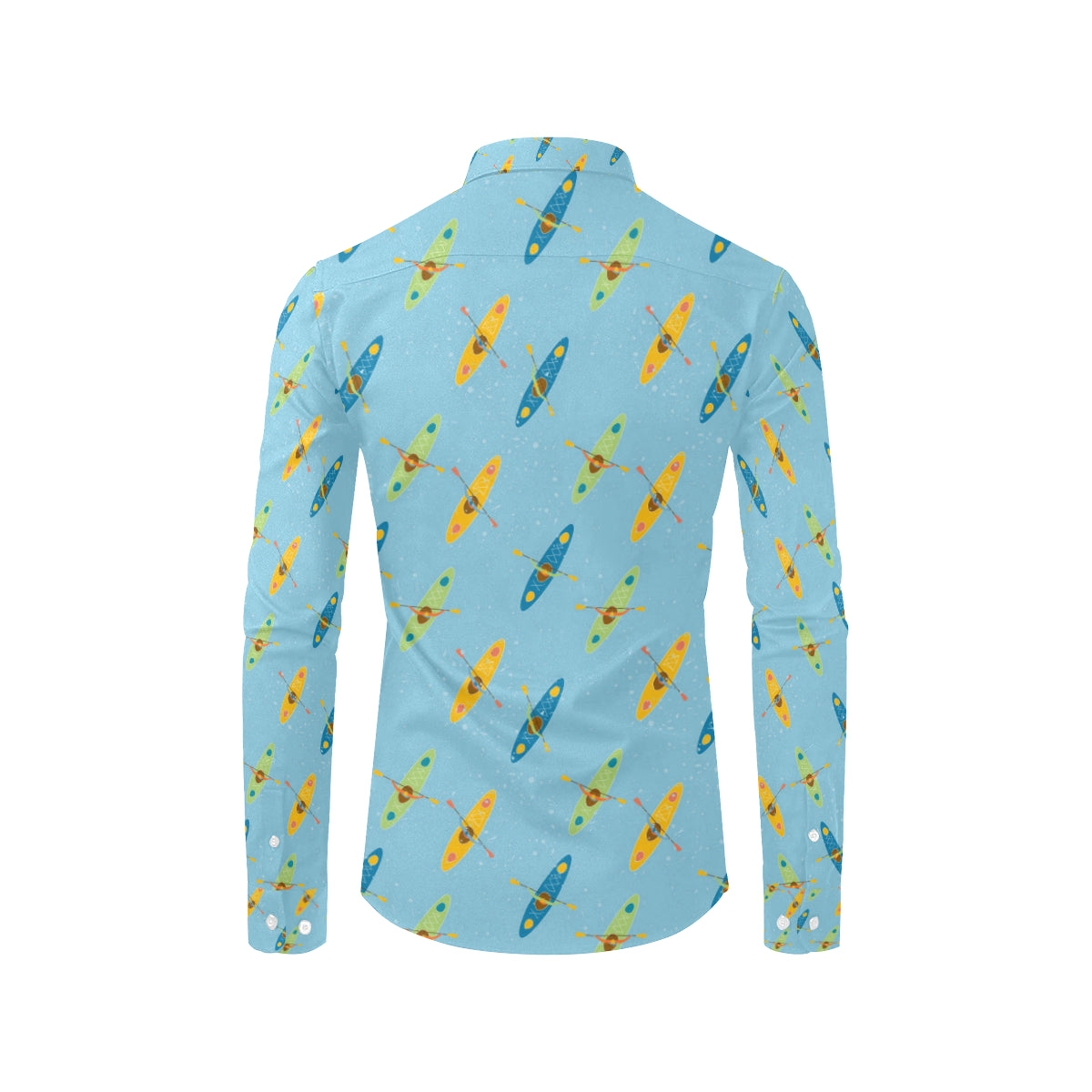 Kayak Pattern Print Design 04 Men's Long Sleeve Shirt