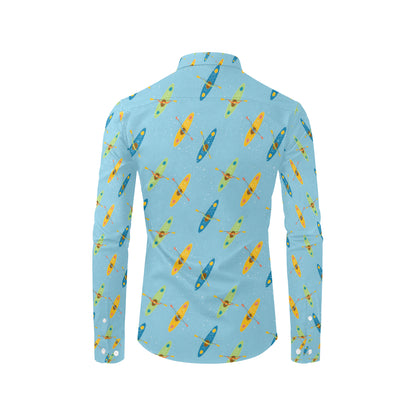 Kayak Pattern Print Design 04 Men's Long Sleeve Shirt