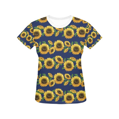 Sunflower Print Design LKS307 Women's  T-shirt