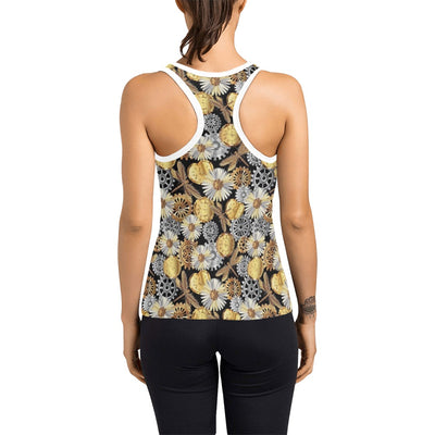 Steampunk Dragonfly Print Design LKS302 Women's Racerback Tank Top