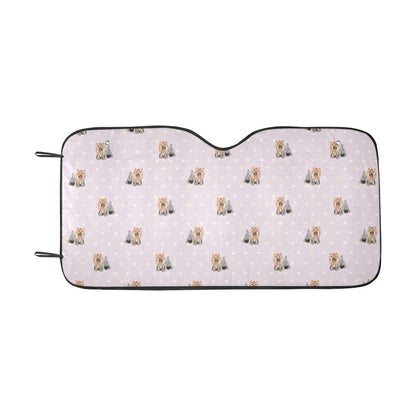 Yorkshire Terriers Print Design LKS302 Car front Windshield Sun Shade