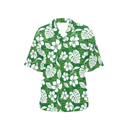 Hawaiian Themed Pattern Print Design H016 Women's Hawaiian Shirt