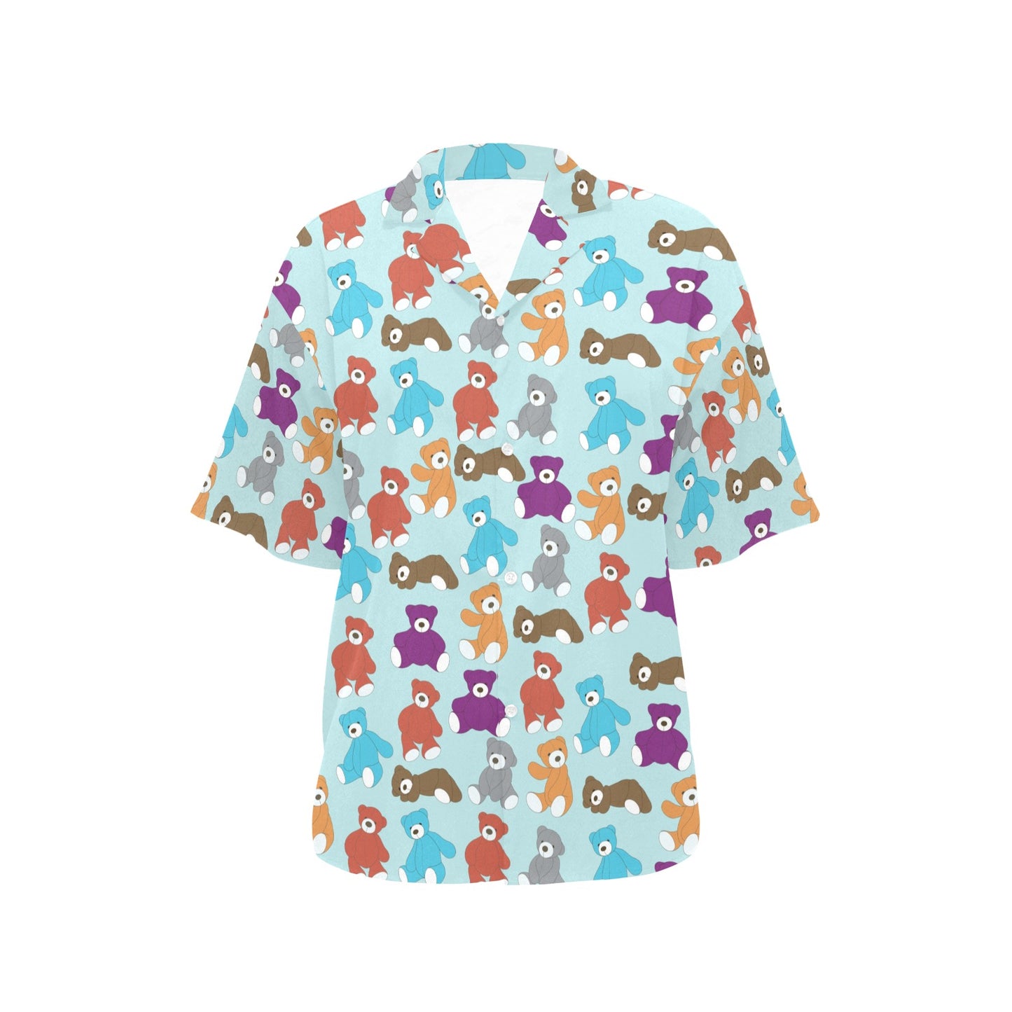 Bear Cute Pattern Print Design 03 Women's Hawaiian Shirt