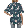 Llama Pattern Print Design 06 Women's Hawaiian Shirt