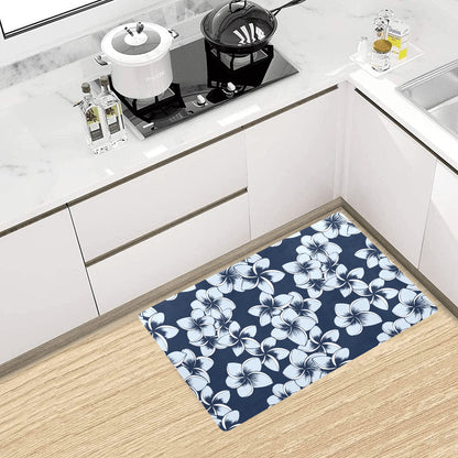 Plumeria Pattern Print Design A02 Kitchen Mat