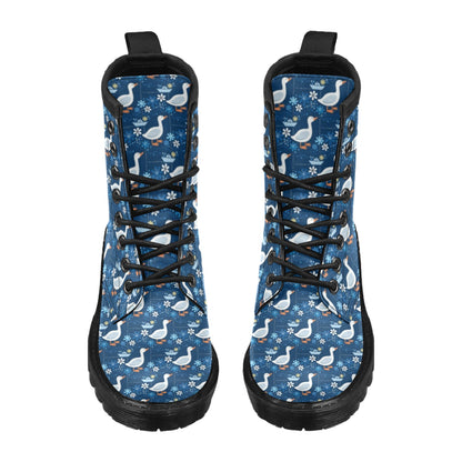 Goose Print Design LKS405 Women's Boots