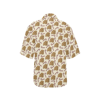 Cookie Pattern Print Design 04 Women's Hawaiian Shirt