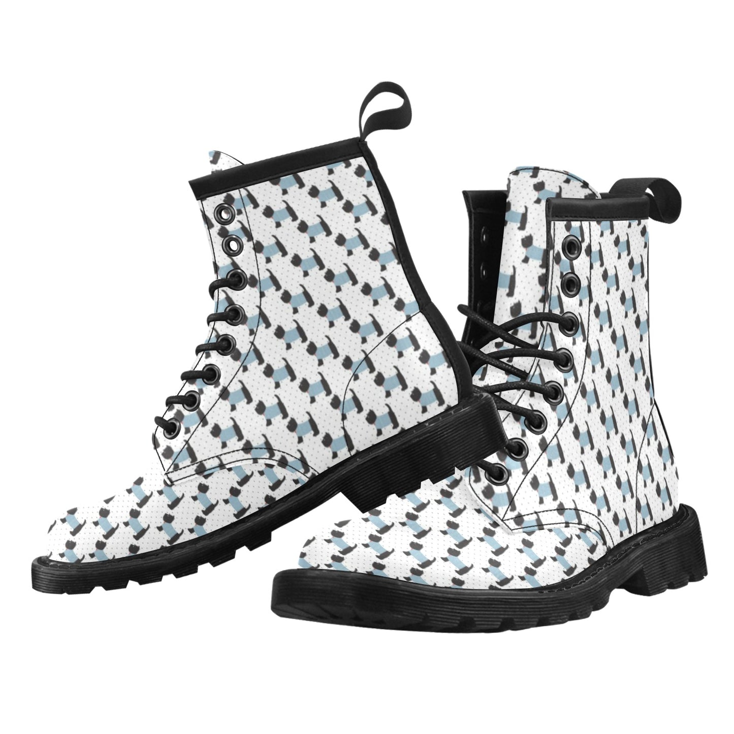 Scottish Terriers Print Design LKS3012 Women's Boots