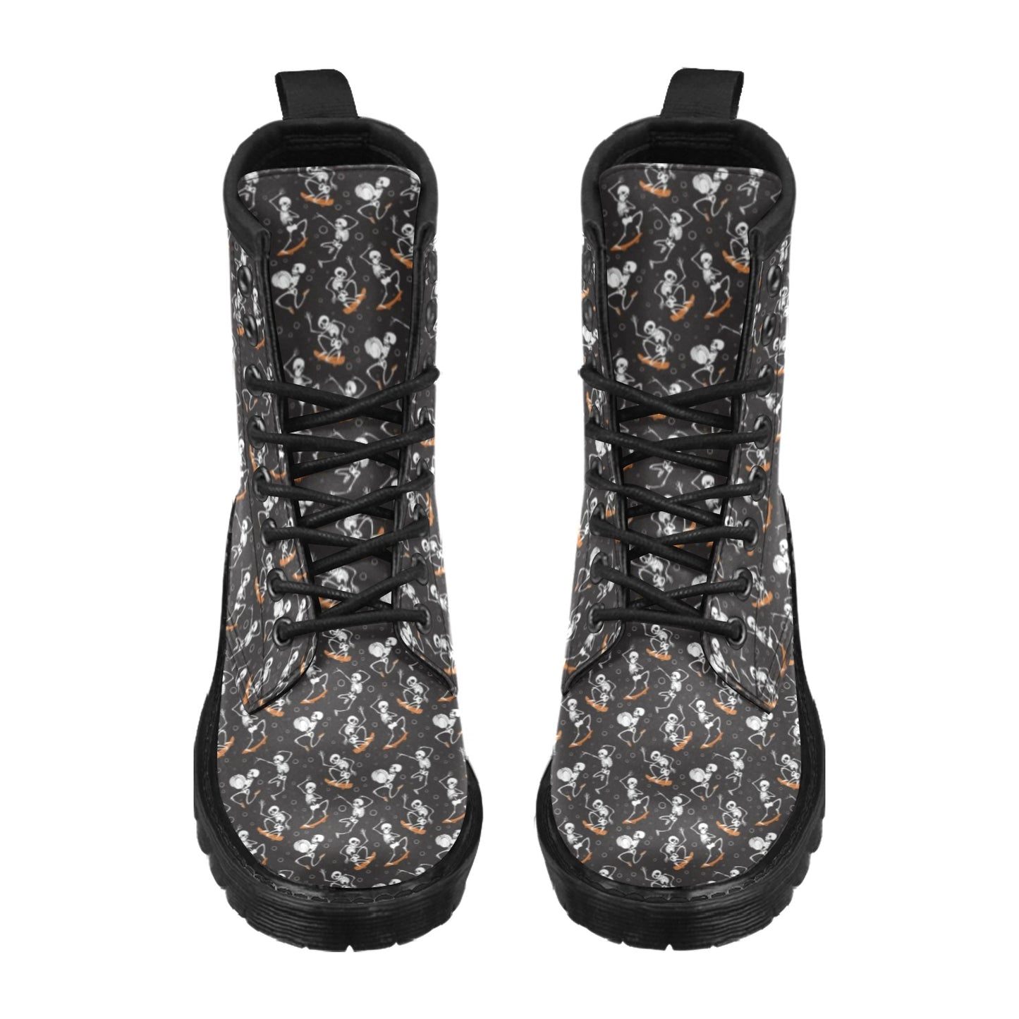Skateboard With Skeleton Print Design LKS303 Women's Boots