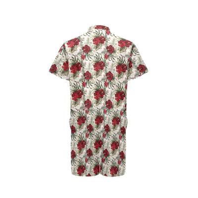 Hibiscus Print Design LKS3011 Men's Romper