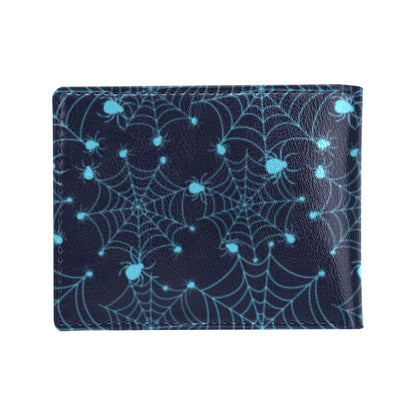 Spider Web Blue Print Design LKS304 Men's ID Card Wallet