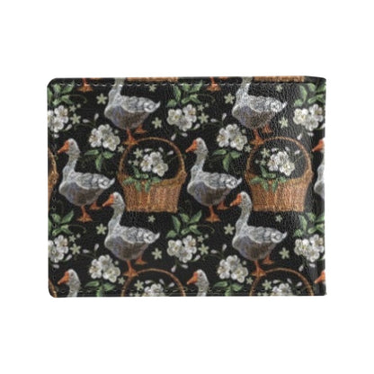 Goose Print Design LKS406 Men's ID Card Wallet