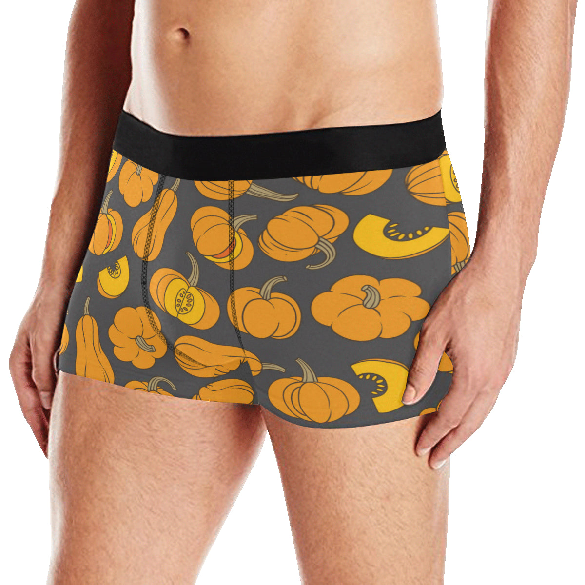 Pumpkin Pattern Print Design A03 Men's Boxer Briefs