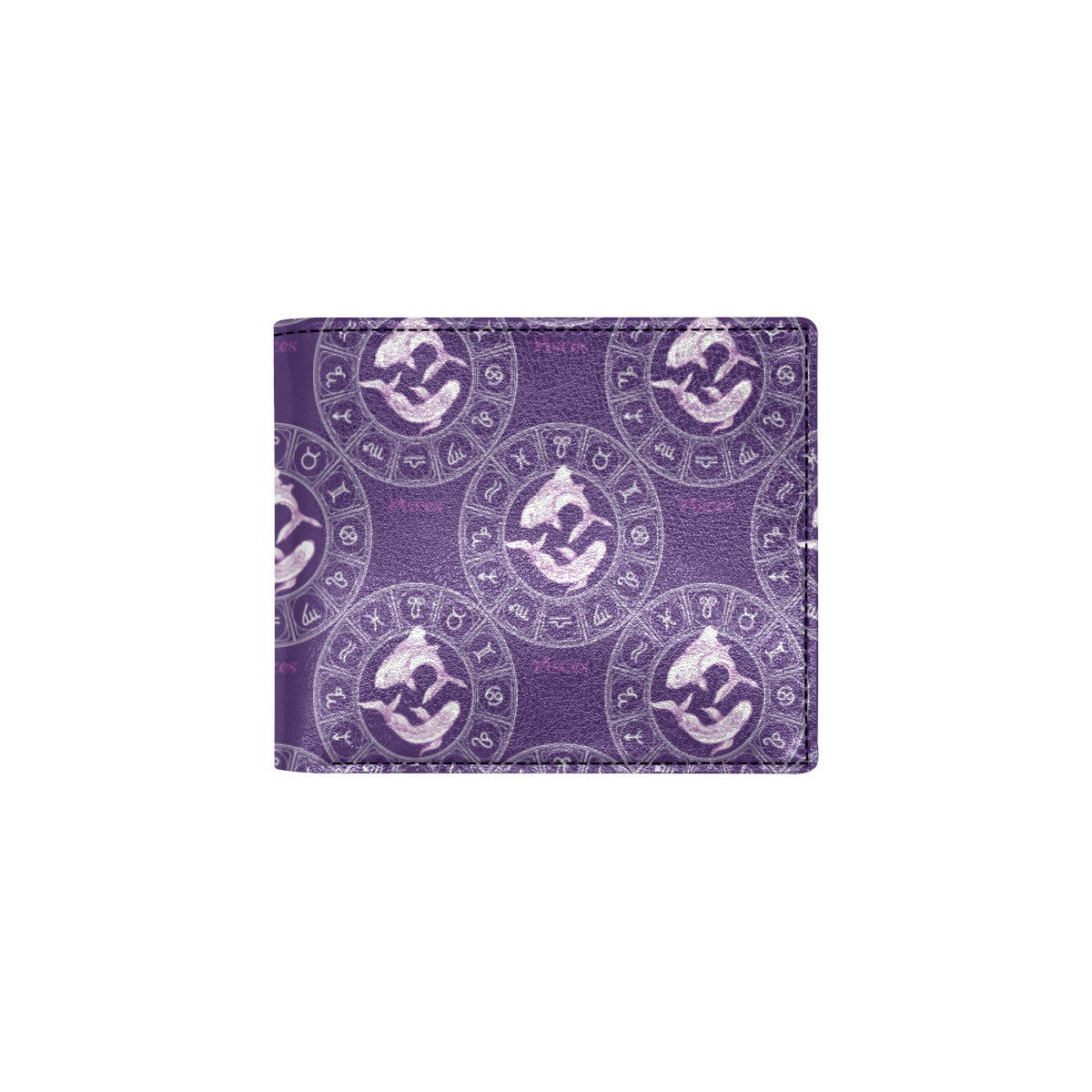 Pisces Pattern Print Design A02 Men's ID Card Wallet