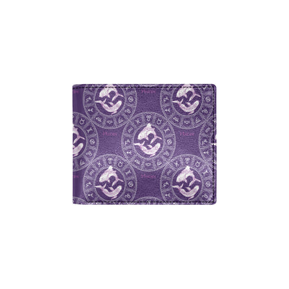 Pisces Pattern Print Design A02 Men's ID Card Wallet